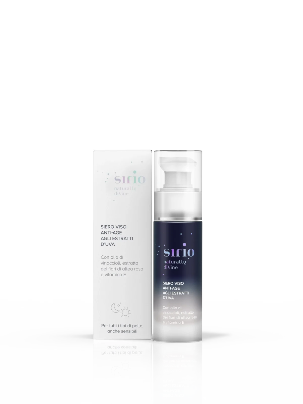 Siero viso anti-age agli estratti d’uva