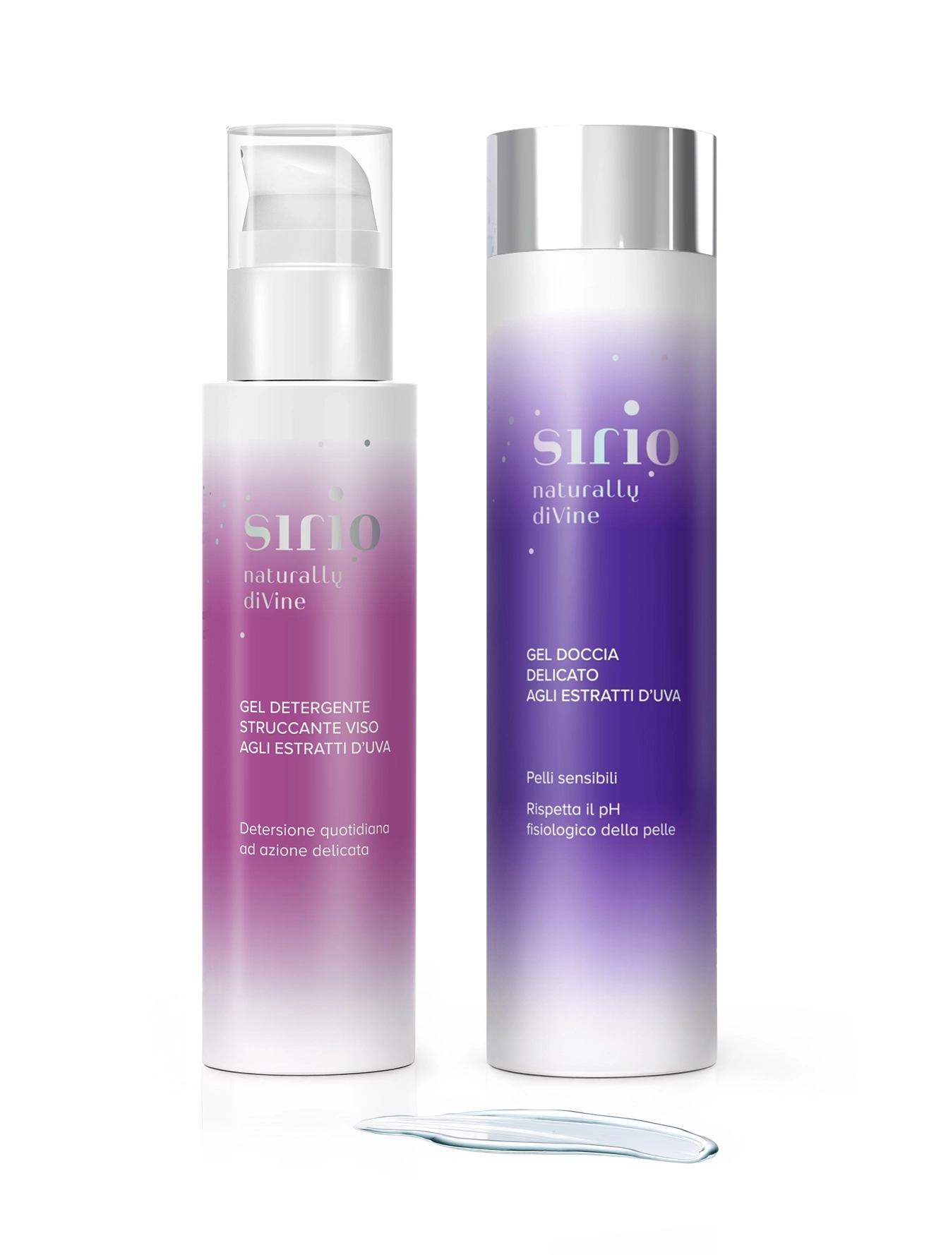 Gel detergente viso e gel doccia